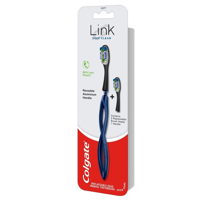 Colgate Link Deep Clean Soft manual toothbrush starter kit - British product