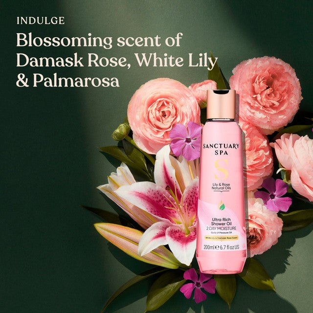 Sanctuary Spa lily and rose natural oils shower oil 200ml (British brand)