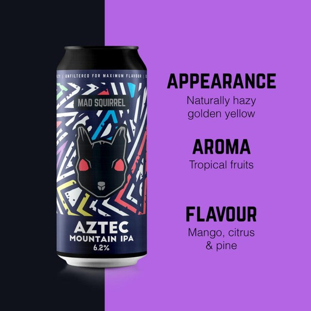 Mad Squirrel Aztec Mountain IPA 440ml, imported from the UK