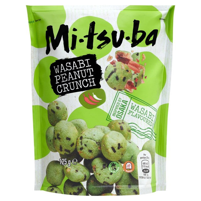 Mitsuba wasabi peanut crunch 125g, imported from the UK