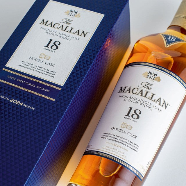 The Macallan Double Cask 18 Year Old single malt whisky 70cl (British brand)