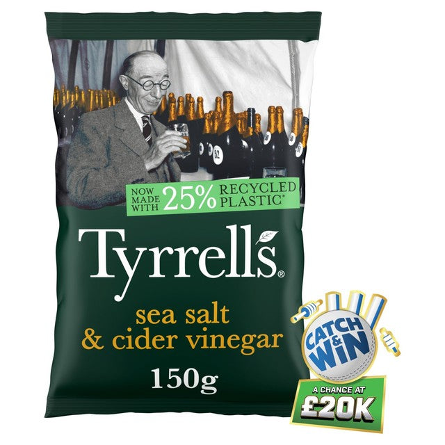 Tyrrell's Sea Salt & Cider Vinegar crisps 150g (British brand)