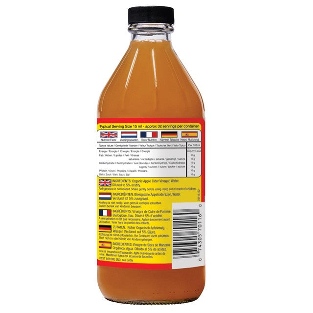 Braggs Organic Raw Apple Cider Vinegar 473ml - British product