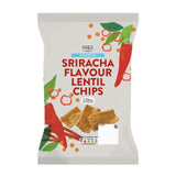 M&S Sriracha Flavour Lentil Chips 110g, imported from the UK