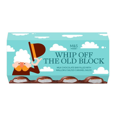 M&S M&S Whip Off The Old Block Milk Chocolate Bar with Mallow and Salted Caramel 200g- Buy online at McGrocer