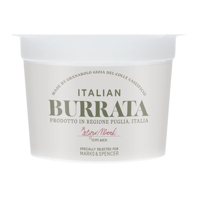 M&S Italian Burrata cheese 150g, imported from the UK