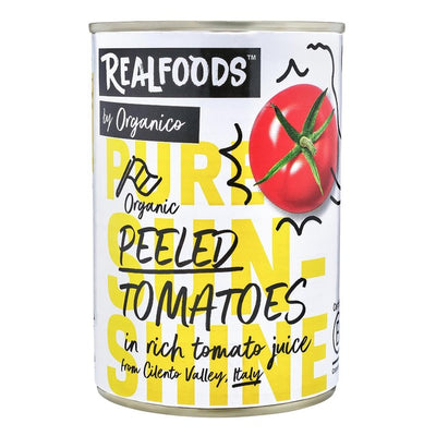 M&S Realfoods by Organico Organic Peeled Tomatoes Tinned Tomatoes 400g- Buy online at McGrocer