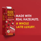 Rude Health hazelnut barista drink, imported from the UK