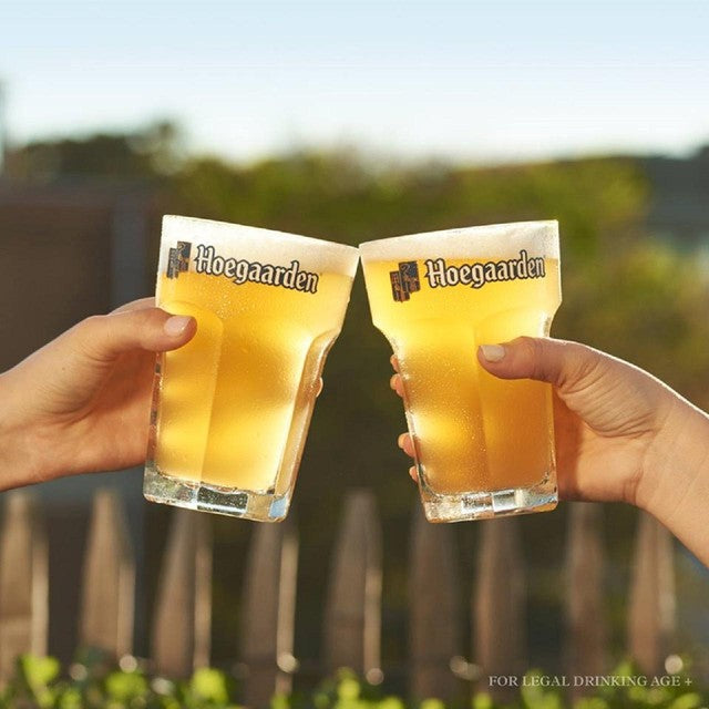 Hoegaarden Belgian wheat beer with coriander and orange peel, 4 x 330ml bottles, UK version