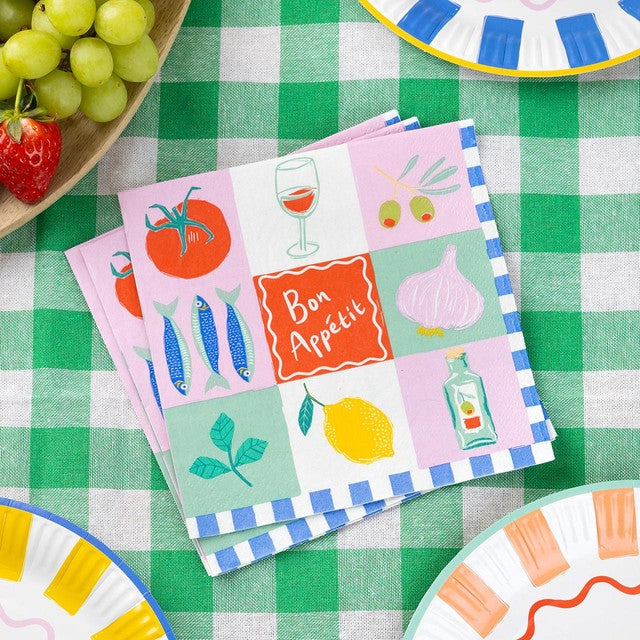 Talking Tables Summer Bon paper napkins 20 pack (British brand)