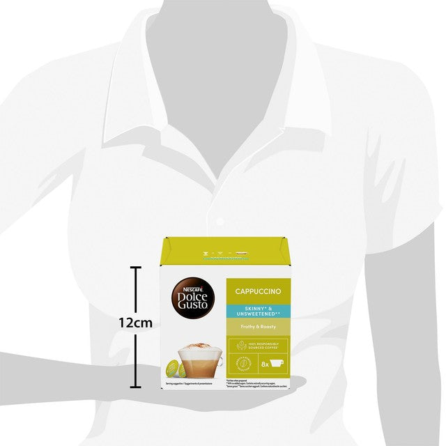 Nescafé Dolce Gusto Skinny Cappuccino Pods 8 Pack, imported from the UK