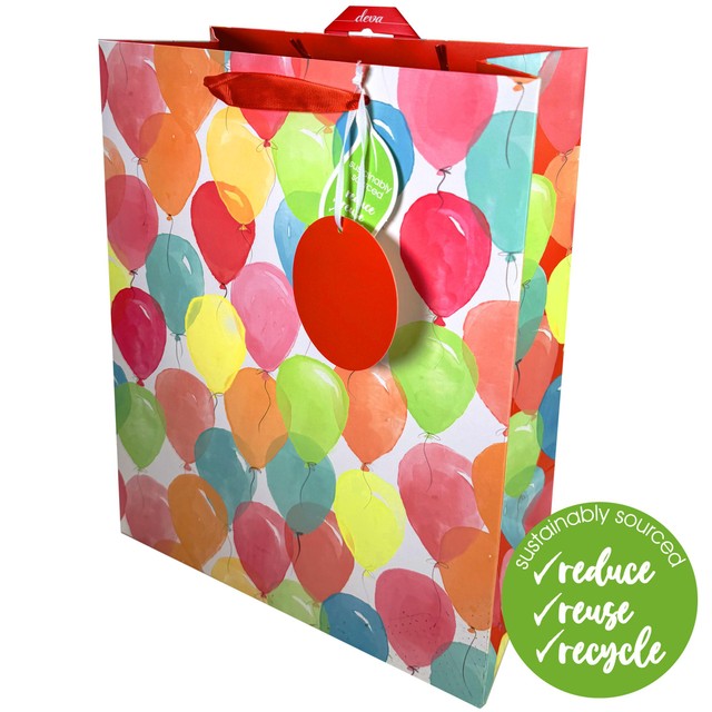 Deva large balloon gift bag 26x35cm - British product