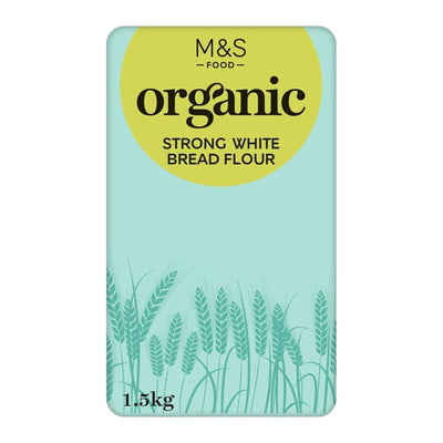 M&S M&S Organic Strong White Bread Flour 1.5kg- Buy online at McGrocer
