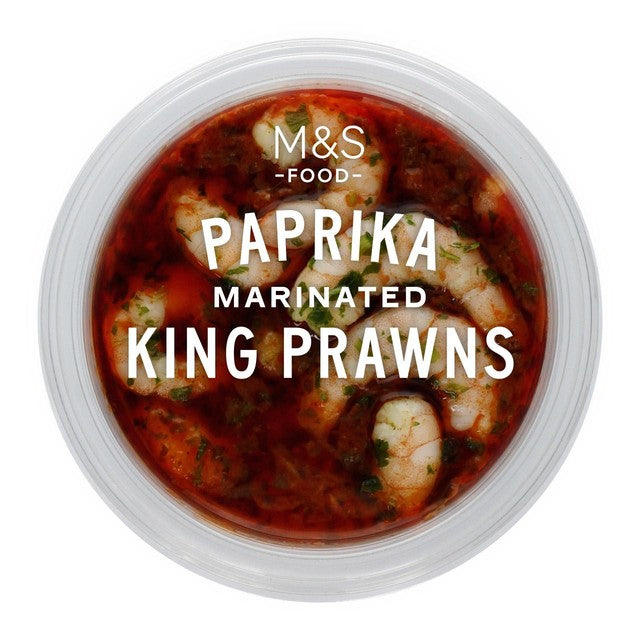 M&S Paprika Marinated King Prawns 140g, imported from the UK