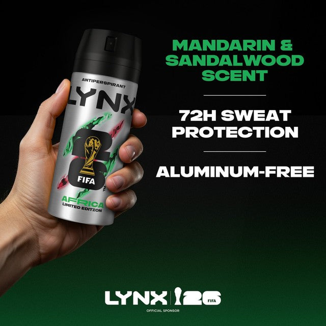 Lynx Africa Anti-Perspirant Spray 150ml, UK version