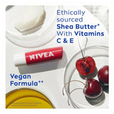 Nivea cherry shine lip balm 4.8g, imported from the UK
