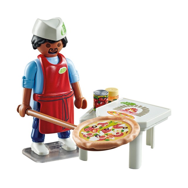 Playmobil Special Plus Pizza Chef toy, imported from the UK