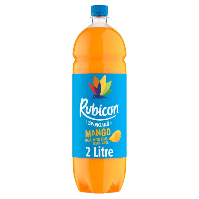 Rubicon sparkling mango soft drink 2L, imported from the UK