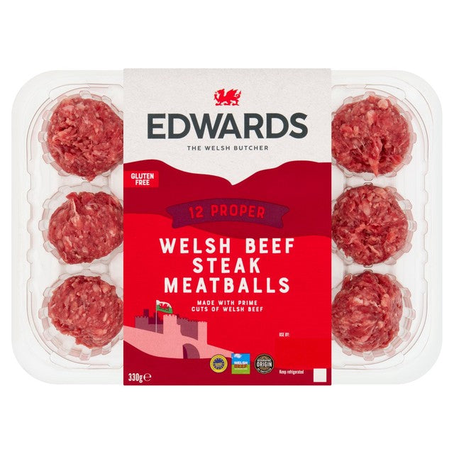 Edwards of Conwy Walisische Rindersteak-Frikadellen 330 g - Britisches Produkt