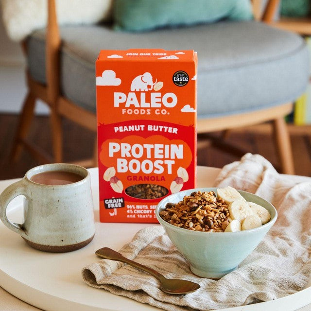 Paleo Peanut Butter Granola 285g, imported from the UK