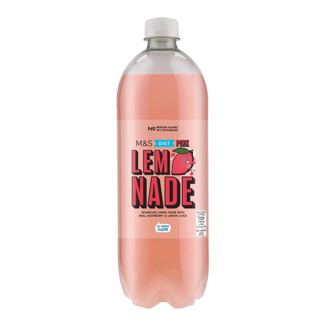 M&S diet pink lemonade 1L, imported from the UK