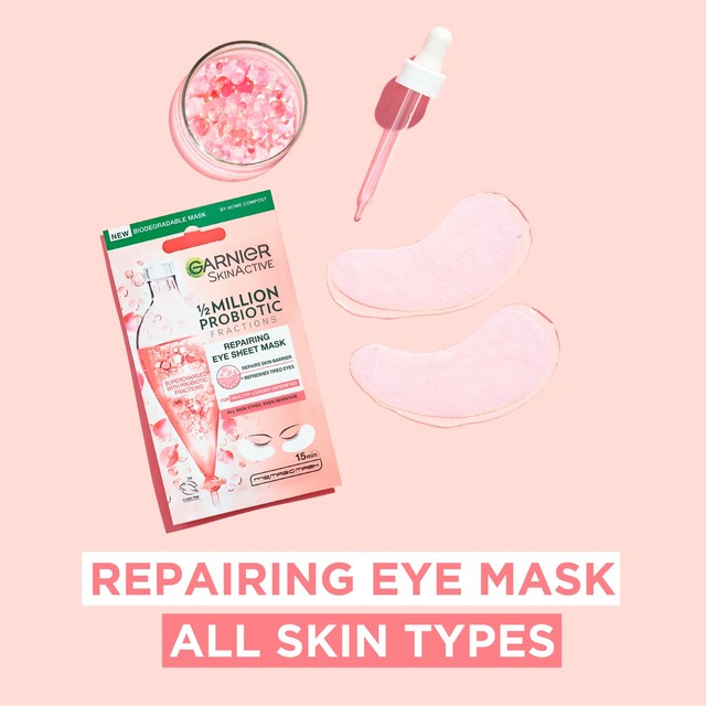 Garnier probiotic fractions repairing eye sheet mask, UK version