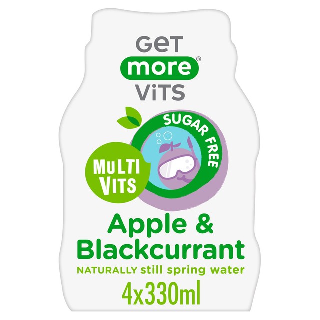 Get More Vits Multivitamin Apple Blackcurrant Drink 4x330ml, UK version