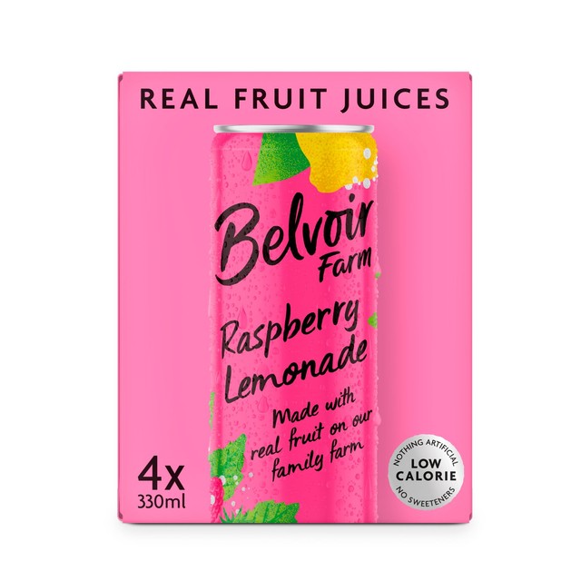 Belvoir Raspberry Lemonade 4 x 330ml - British product