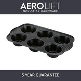 Prestige Aerolift Carbon Steel Muffin Tin 6 cup, imported from the UK