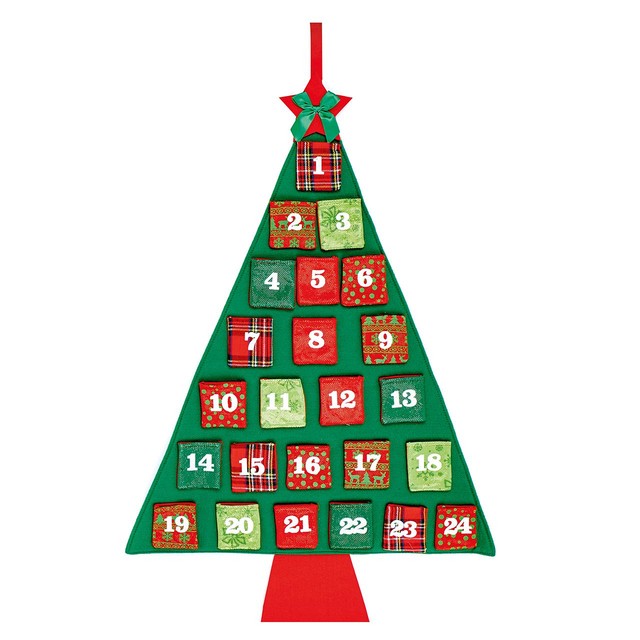 Premier Decorations fabric tree advent calendar 100cm tall (British brand)