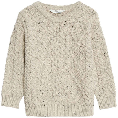 M&S Zopfstrickpullover, neutral, Kinderpullover, 2-3 Jahre