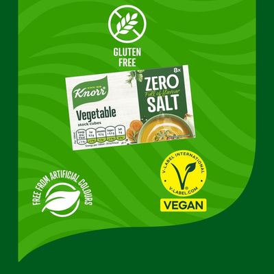Cubes de bouillon Knorr 8 légumes Zéro Sel 72g