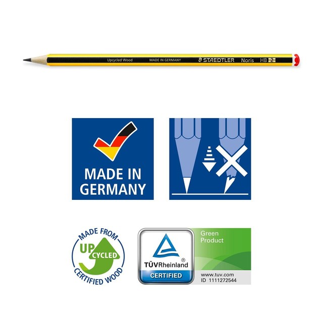 Staedtler Noris pencil and pen set with rainbow ballpoint pens (British brand)