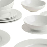M&S white porcelain dinner set 12 piece, imported from the UK