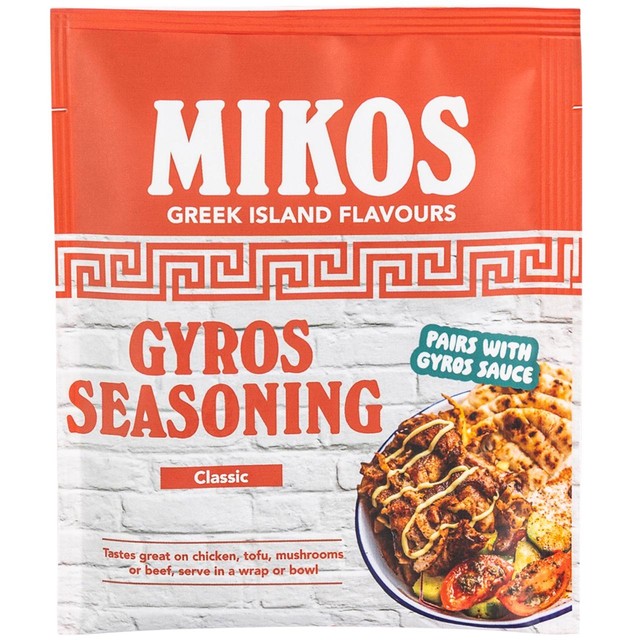 MIKOS Greek Gyros Seasoning packet, UK version