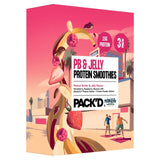 Pack'd peanut butter and jelly protein smoothie kit 3x142g, imported from the UK