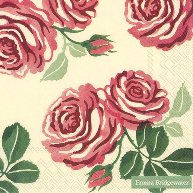 Emma Bridgewater pink roses paper napkins pack of 20 - British product