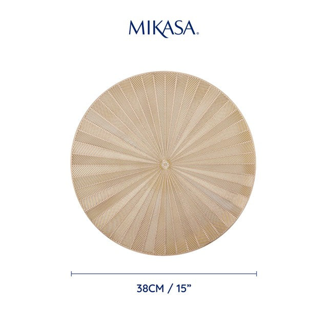 Mikasa gold placemats 38cm set of 4, imported from the UK