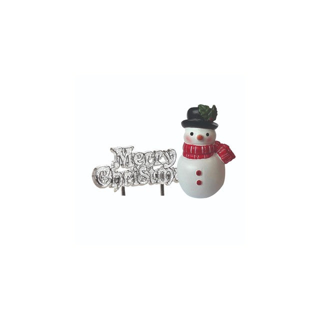 Anniversary House snowman resin cake topper for Christmas (British brand)