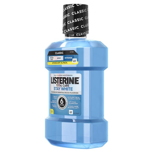 Listerine Stay White Intense Mint Classic mouthwash 1L, UK version