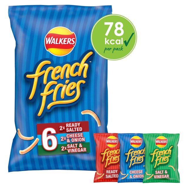 Walkers French Fries variety pack crispy potato snacks 6 x 18g - British product