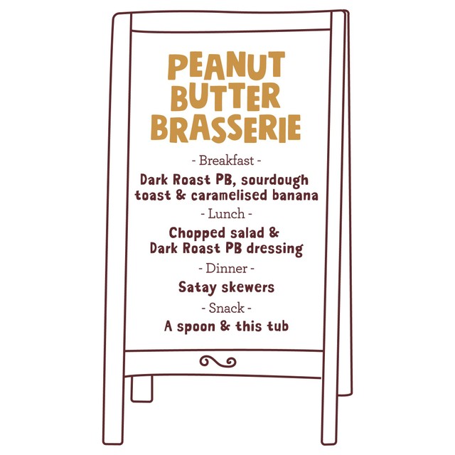 Pip Nut dark roast crunchy peanut butter 1kg, imported from the UK