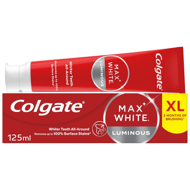 Colgate Max White Luminous Whitening Toothpaste 125ml - British product