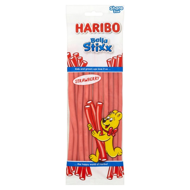 Haribo Balla Stixx strawberry fruit gums 140g, UK version