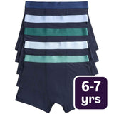M&S boys Blue/Green Trunks Black Mix 6-7 Years, imported from the UK