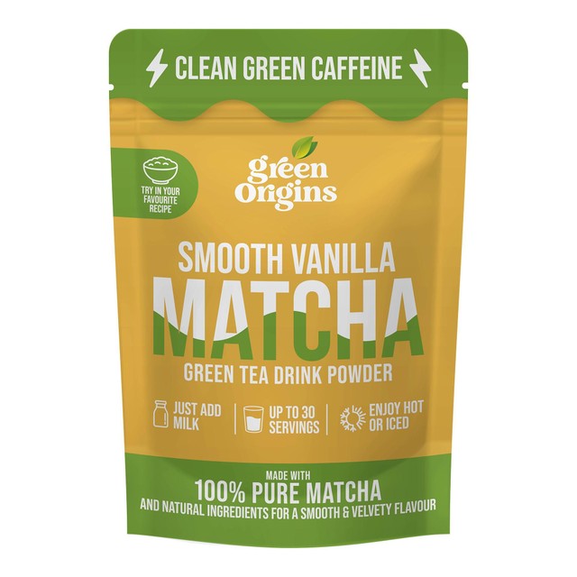 Green Origins vanilla matcha powder 75g, UK version