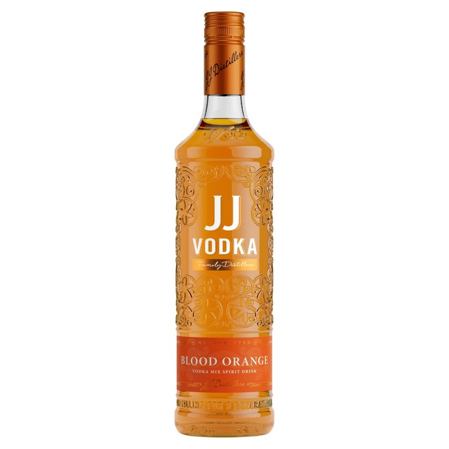 JJ Whitley blood orange vodka spirit drink 1L, UK version