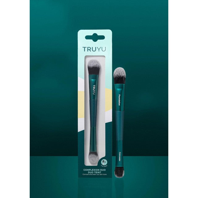 Truyu dual-ended complexion brush for foundation and concealer - British product