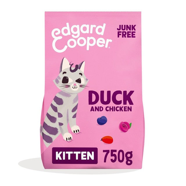 Edgard & Cooper kitten dry cat food duck and chicken 750g - British product