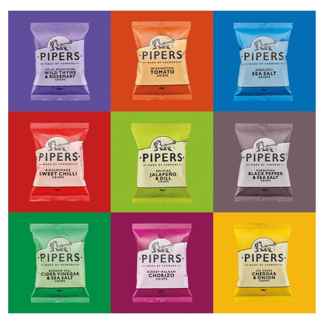 Pipers Anglesey sea salt crisps 150g, imported from the UK